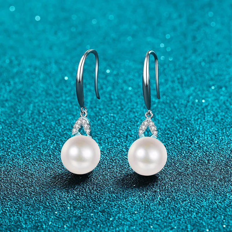

New Momulberry Pearl Earrings 100% 925 sterling Silver Jewelry ear studs Romantic boutique jewelry suitable for party birthday V