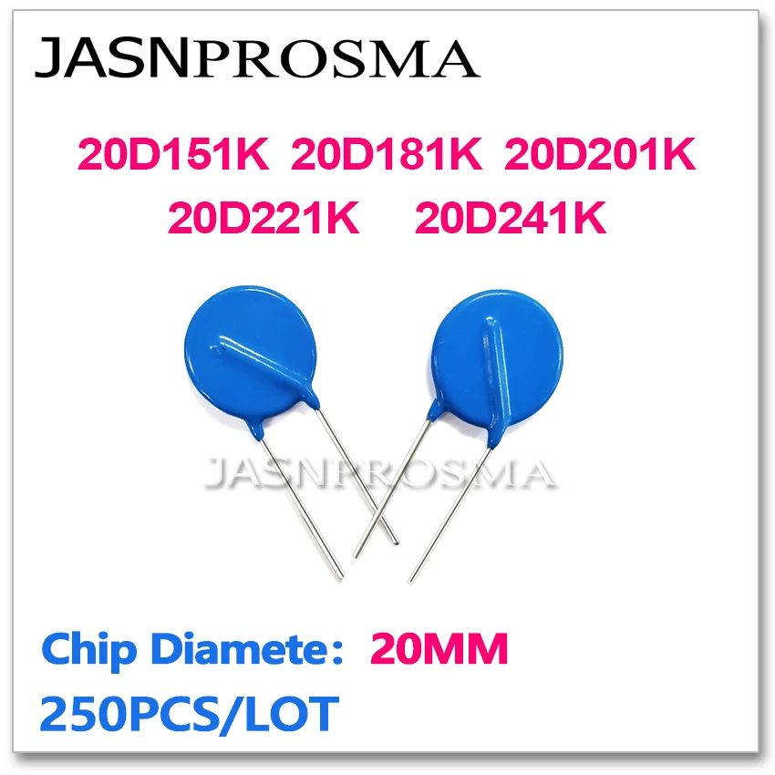 Варистор JASNPROSMA 20D151K 20D331K 20D391K 250 шт. 150 в 330 390 151 331 391 | Электроника