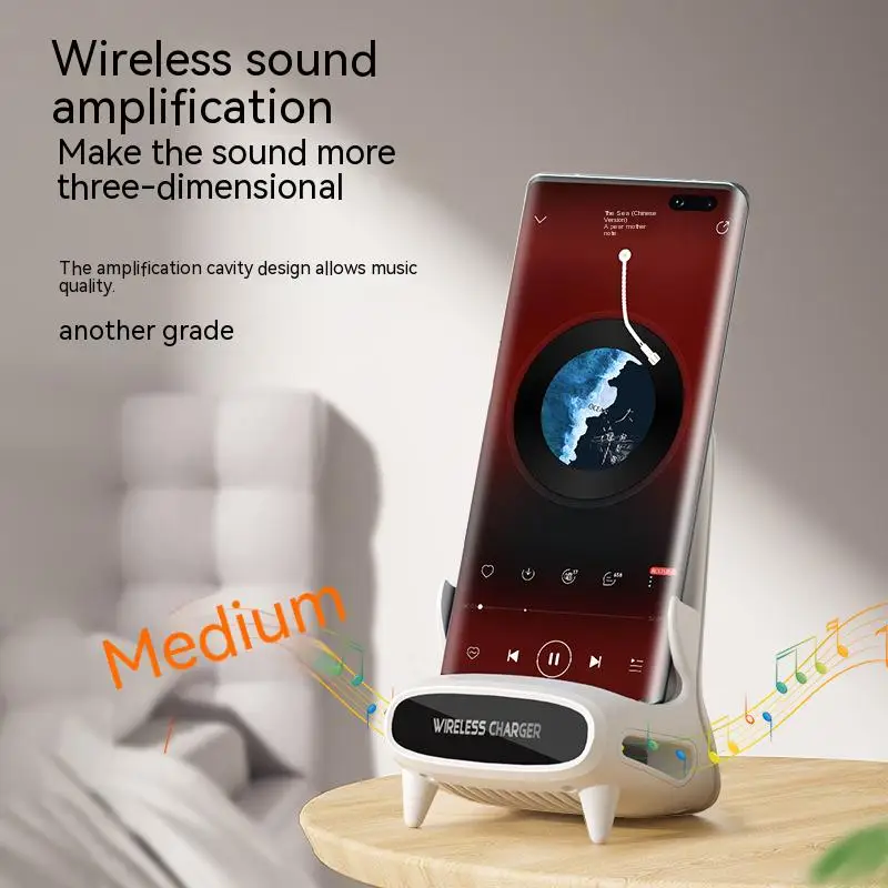 

15W Wireless Charging Stand Mini Chair Desktop Fast Wireless Charging Stand Suitable For IPhone Samsung Vertical Phone Stand