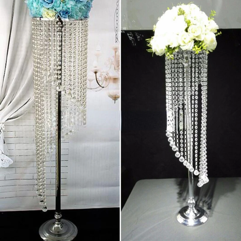 

Elegant crystal wedding centerpieces flower stand for table decoration