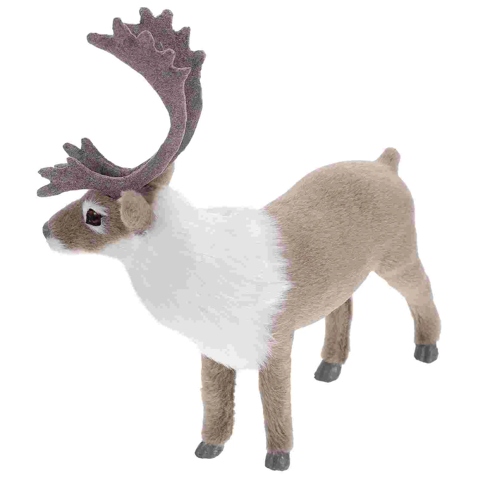 

Deer Decorations Reindeer Christmas Ornamentanimal Figurines Tabletop Home Elk Decor Simulation Decoration Holiday Statues