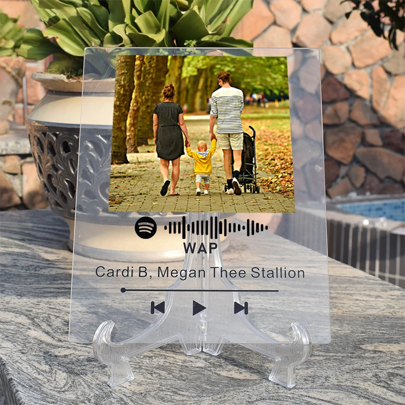Customized Spotify Code Acrylic Music Board Custom Personal Photos Couple Photo Favorite Song Album Cover Photo Album Plaque