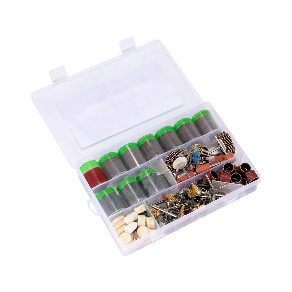 

350pcs Rotary Drill Accessory Small Grinder Tool Bit Set Professional Polishing Grinding Kit Convenient Rotary Drill Brush Set
