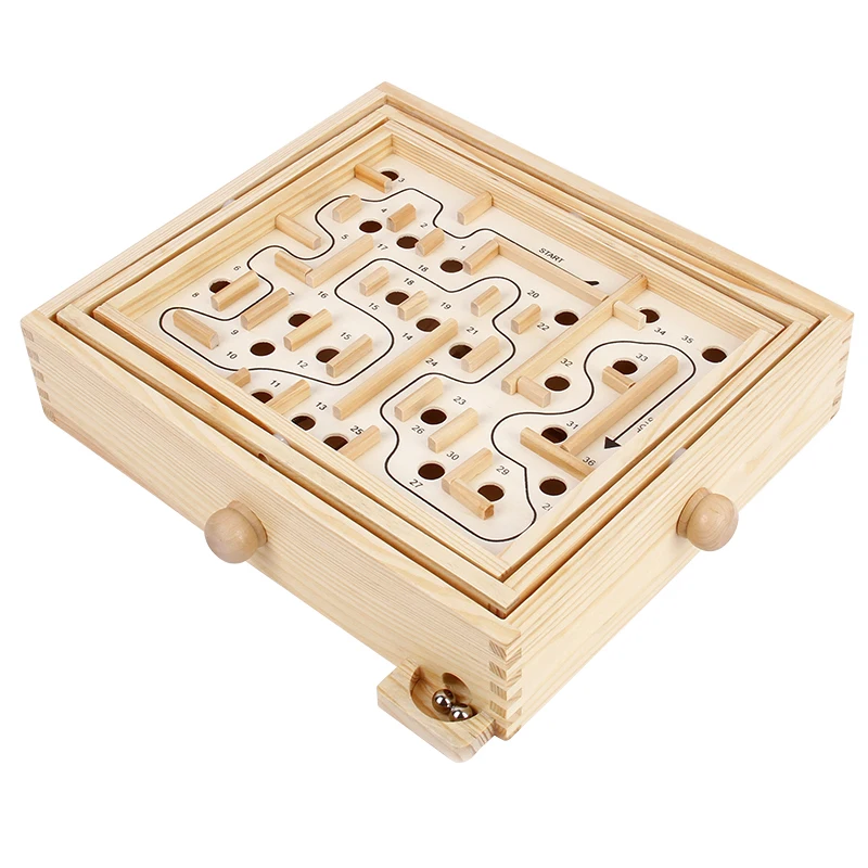 

brain labyrinth toy balance elderly Wooden adult hand-eye game children teaser toy coordination board puzzle educational maze