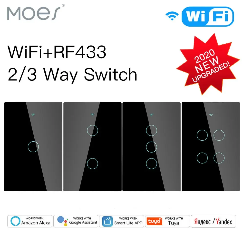 

Smart Wi-Fi выключатель MOES 1/2/3 Gang