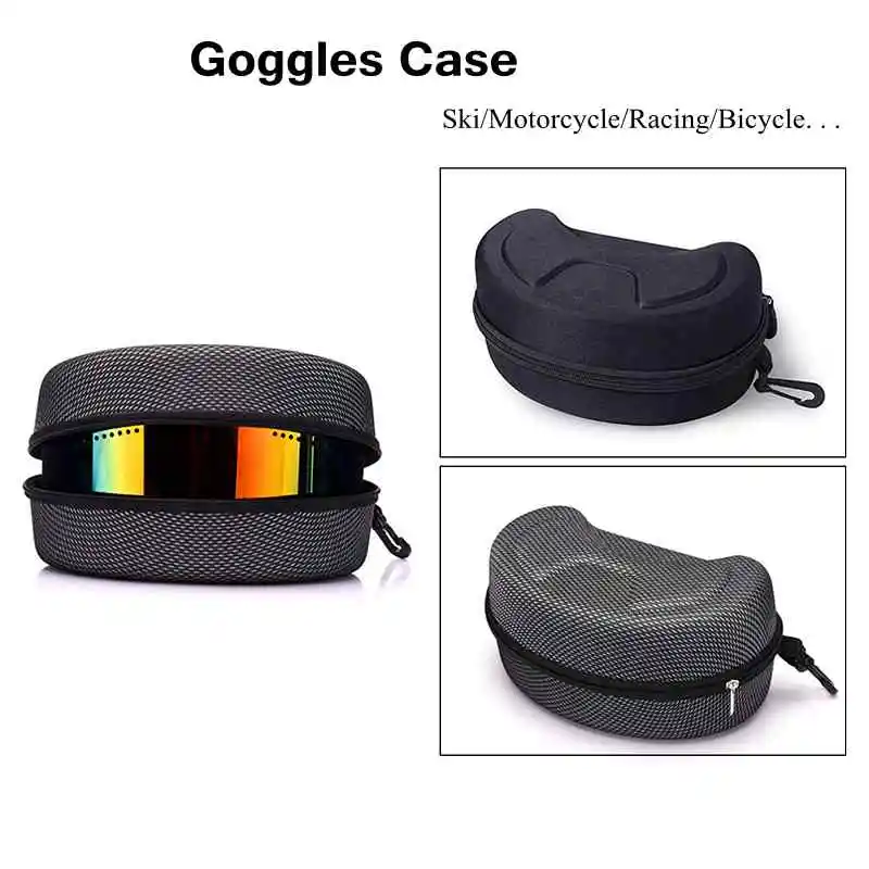 

7.5Inch 20CM Ski Goggles Hard Case Snowboard EVA Goggles Box Diving Masks Cases Protection Cover Carrying Zipper Buckle Case