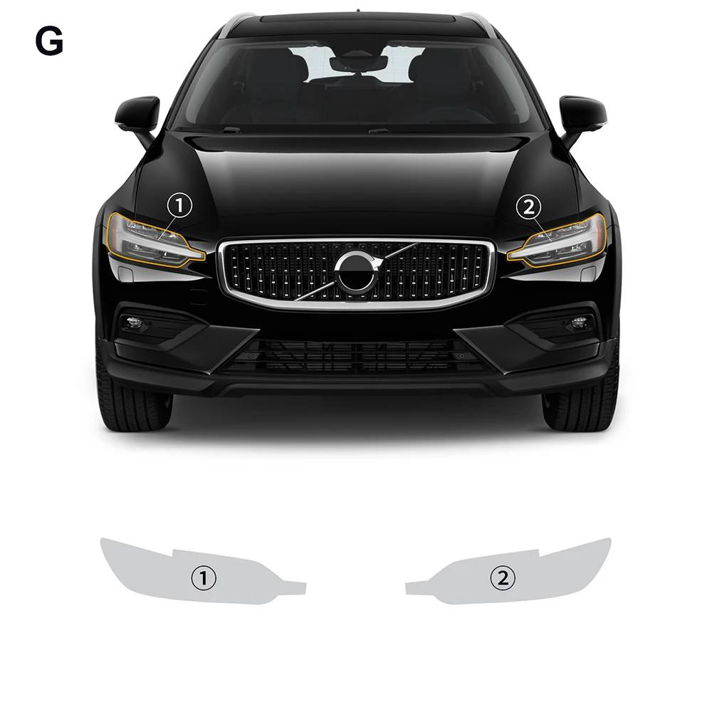 

Пленка для защиты краски AIRSPEED для Volvo V60 2019-2024, предварительно вырезанный бюстгальтер, прозрачная пленка для передней фары PPF TPU мил, прозрачная