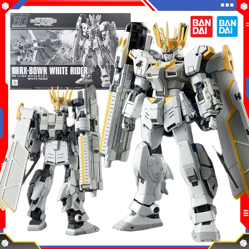 

Bandai Original Gundam HGUC 1/144 RX 80WR WHITE RIDER BP Limited Anime Action Figure Assembled Model Kit Robot Toy Gift for Kids