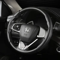 2pcsset carbon fiber car steering wheel cover non slip sports for honda accord crv fit crown road odyssey civic binzhi xrv