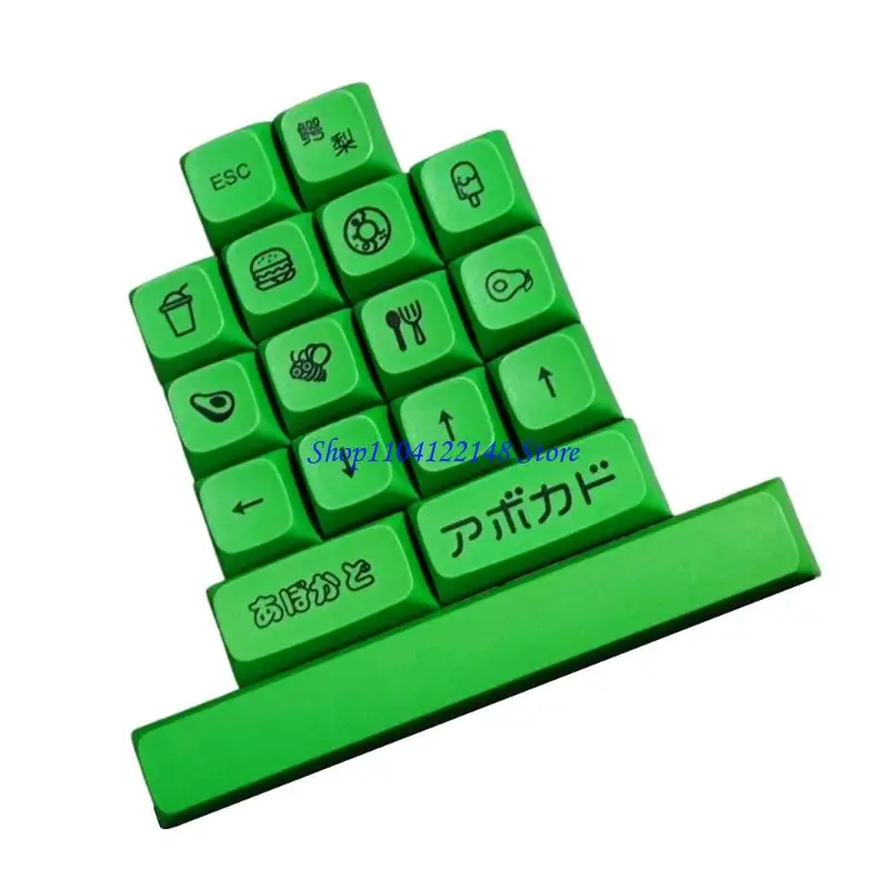 Фото P9FA 17 клавиш XDA Profile Bees колпачки для ключей PBT сублимационные колпачки для ключей 6,25U для механических №2