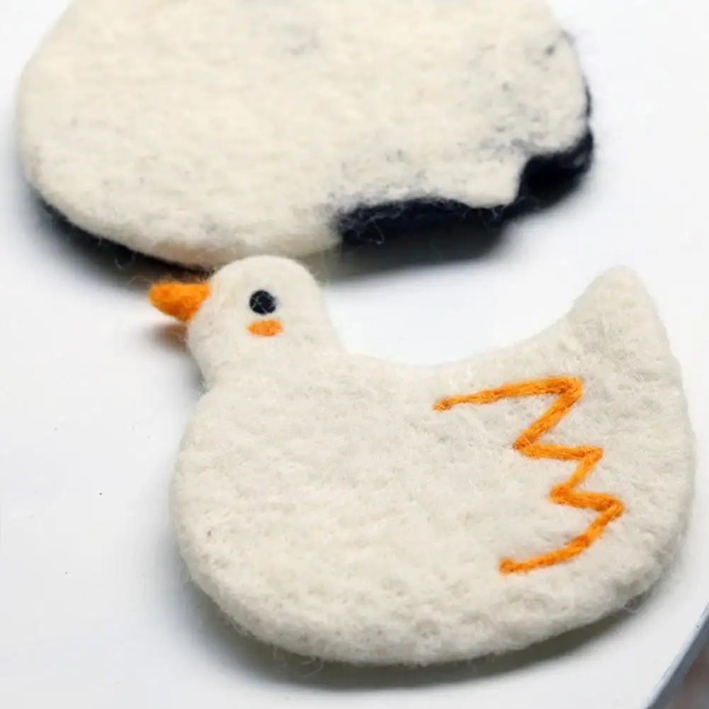 

Cute Animal Felt Placemat Cute Wool Felt Table Mat Coaster Photo Home Kitchen Cartoon Insulation Accesso Heat L7j0