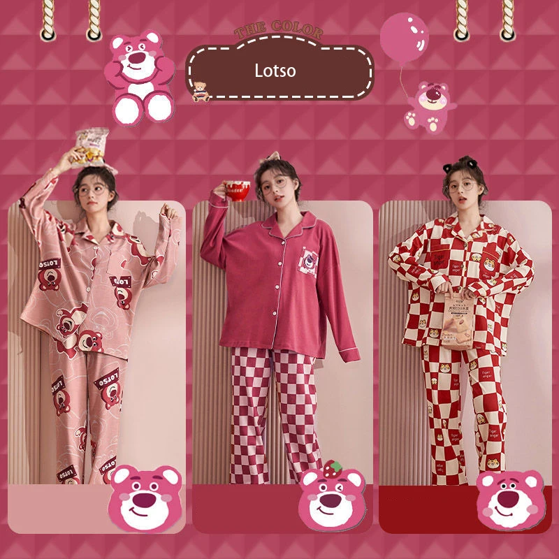 

Пижама Lotso Женская демисезонная из чистого хлопка, с длинным рукавом