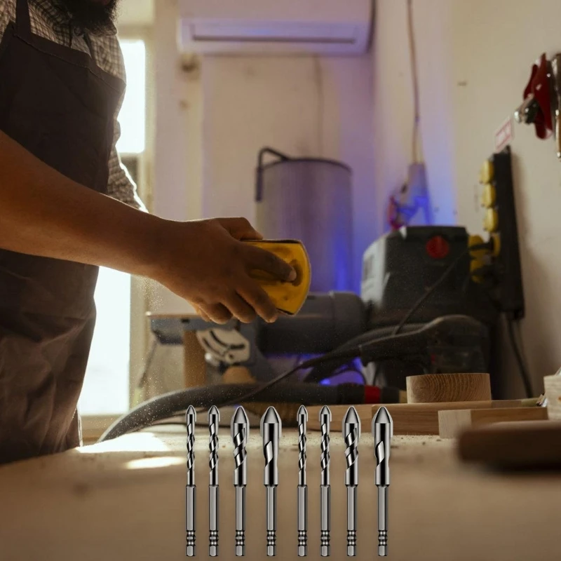 8 шт. эксцентриковое сверло с наклонной головкой по бетону промышленные сверла