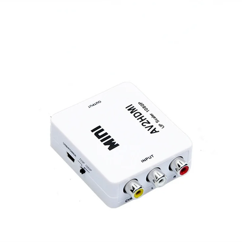 AV/RCA CVBS к HDMI-совместимый 1080P видео преобразователь мини AV2HD адаптер для HDTV