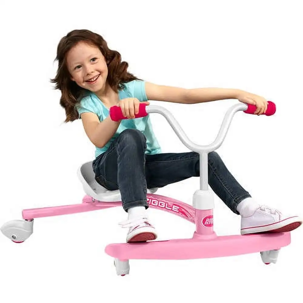 

RD Flyer Ziggle - Caster Ride-on for Kids - 360 Degree Spins, Pink