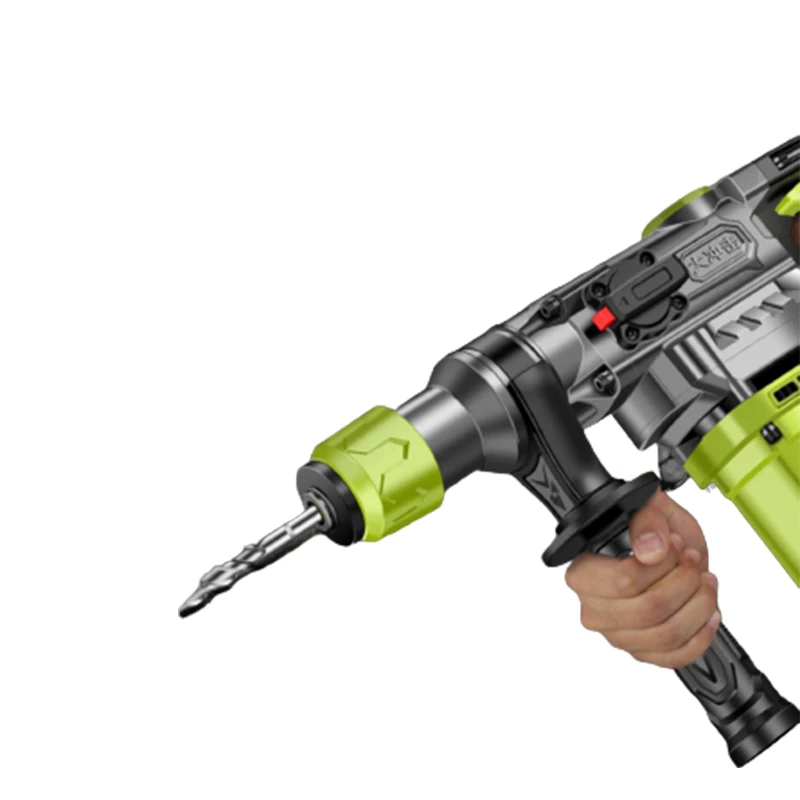 220 В Цанга с четырьмя отверстиями, 3-функциональный электрический молоток/пинцет/дрель, Пробивка сквозь стены, украшение прорезями, ударный бетон, электроинструменты