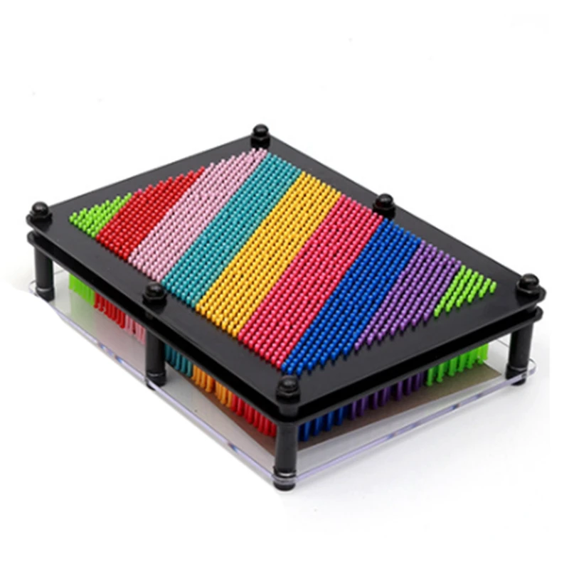 

3D Pin Art Shoumo Colorful Needle Child Get Face Palm Model Three-Dimensional Clone Pinart Toy Funny Game