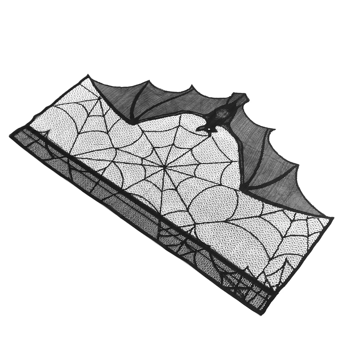 

Black Scarf Halloween Fireplace Decorations Cloak Fireplace Cloth Decor Bat Spider Web Stove Cloth Fireplace Cloth