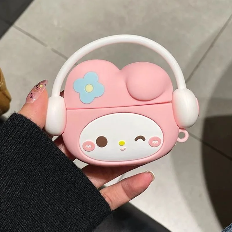 Фото Новый чехол для наушников Airpods Pro3 4 2 3 1 Pro 2, милый мультяшный беспроводной Bluetooth-гарнитура, защитный мягкий чехол с крючком №5