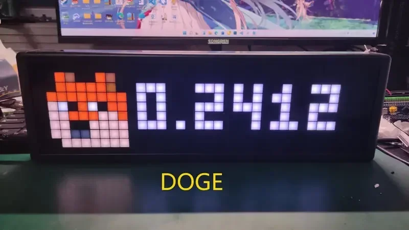 Дисплей для цифрового рынка валют биткоинов настольный дисплей с ценами в режиме