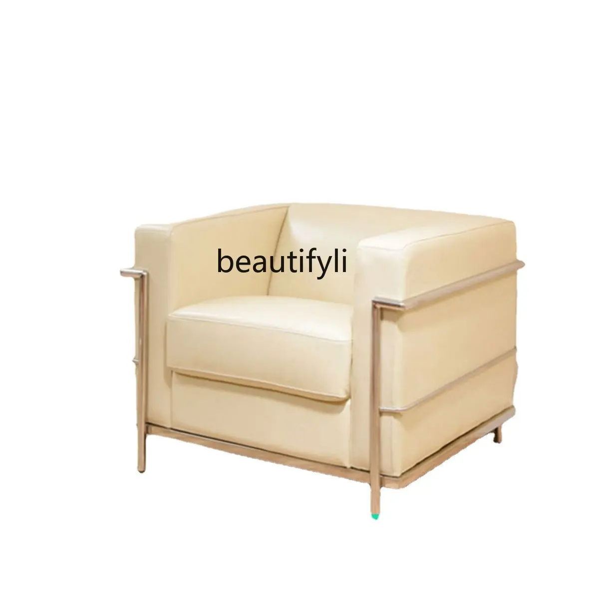 

yj Modern Minimalist Leather Office Sofa Designer Leisure Chair