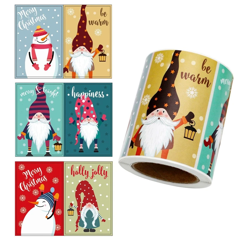 

50 шт., наклейки-этикетки на Рождество