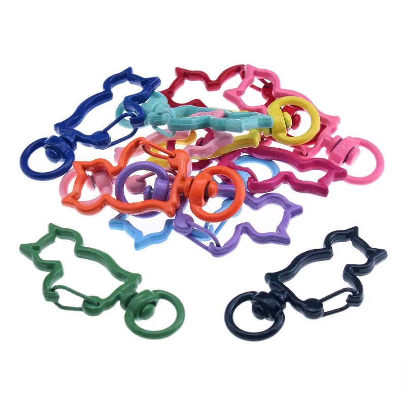 

5-20Pcs 34mm Buckle Snap Lobster Clasp Hooks Multicolor 13 Colors For Jewelry Making Findings Keychain Supplies DIY Accessories