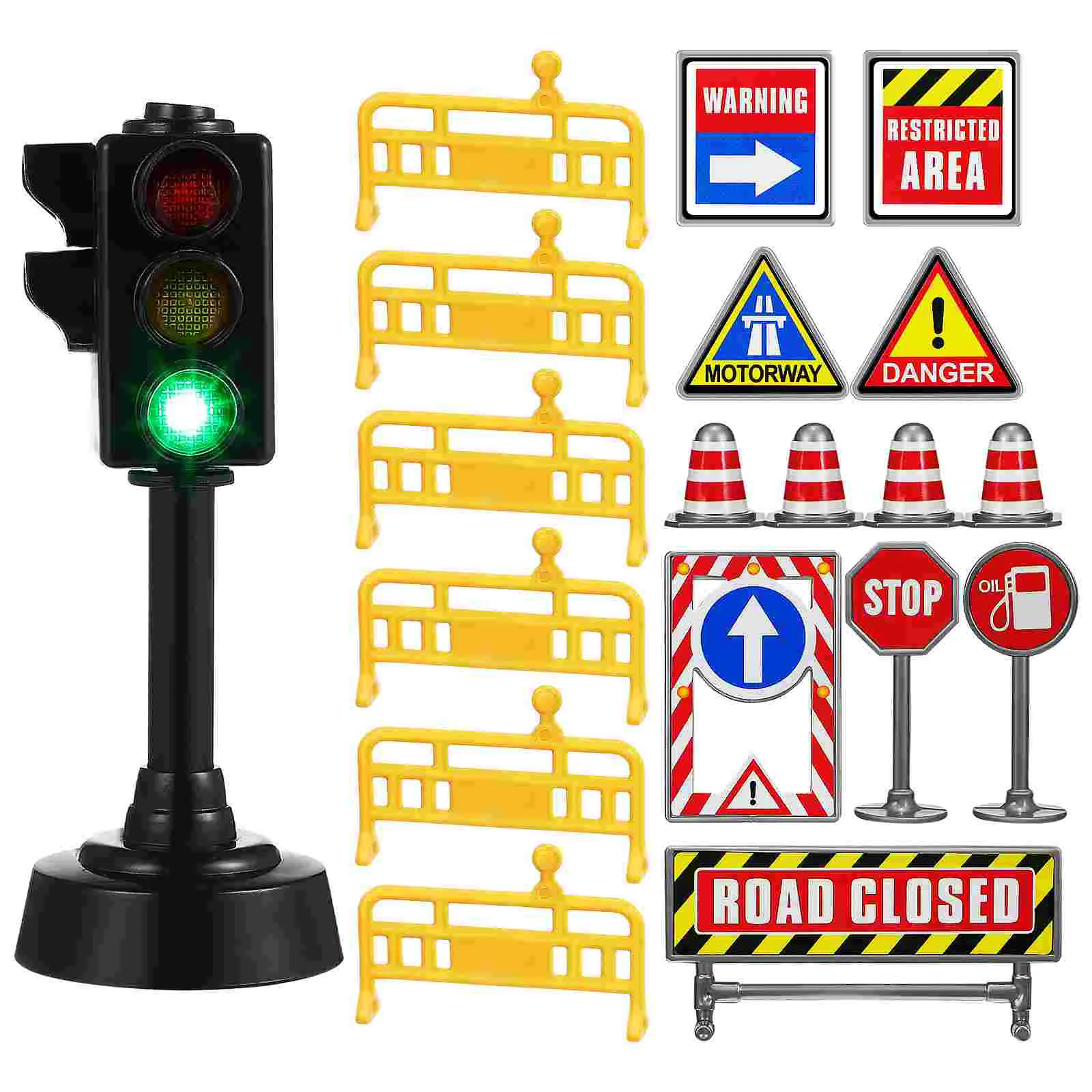 

Toys Traffic Signal Light Plaything Lamp Plastic Signs For Kids Child Mini Road Cones