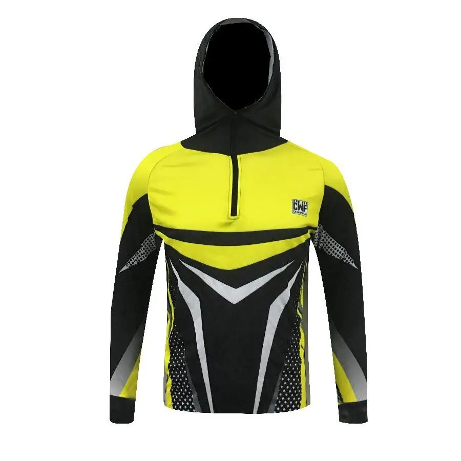 2024 Hiking Sports Jersey Hooded Men's Outdoor Sublimation Printing Breathable Long Sleeve Fishing Anti-UV UPF 50+ Clothes enlarge