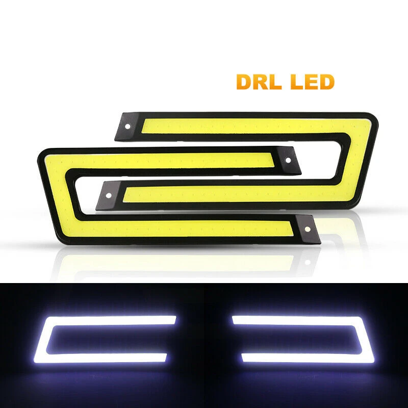 

2PCS White COB DRL LED Daytime Running Light for Universal Car Driving Fog Lamp for Cars Car Accessories