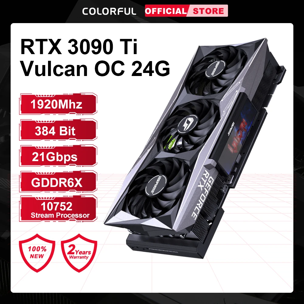 Графическая карта Colorful iGame GeForce RTX 3090 Ti OC-V Gaming (24 ГБ GDDR6x 384 бит PCIE 4 0 с одной кнопкой