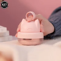 mini cute cat shape electric ball trimmer usb charging household clothing portable scraping and absorbing hair ball artifact