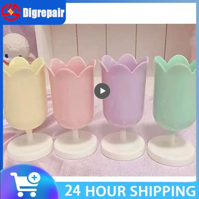 

Tulip Storage Jar Innovative Design 40g Desktop Storage Durable Material Safety Pen Holder Storage Basket/box Storage Box