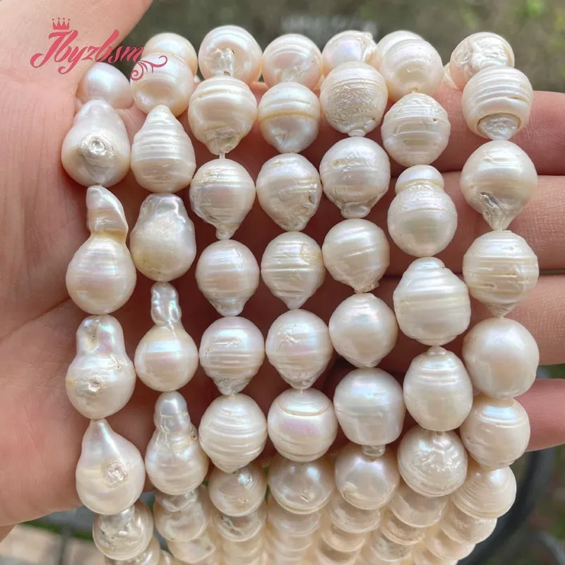 10x12-12x15mm Freeform Baroque White Edsion Reborn Keshi Natural Freshwater Pearl Stone for DIY Accessories Jewelry Making 15