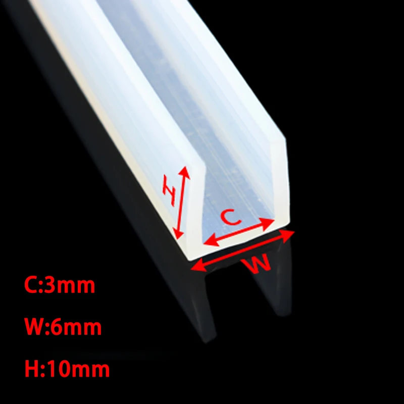 

Силиконовая уплотнительная лента U-образная 1 метр