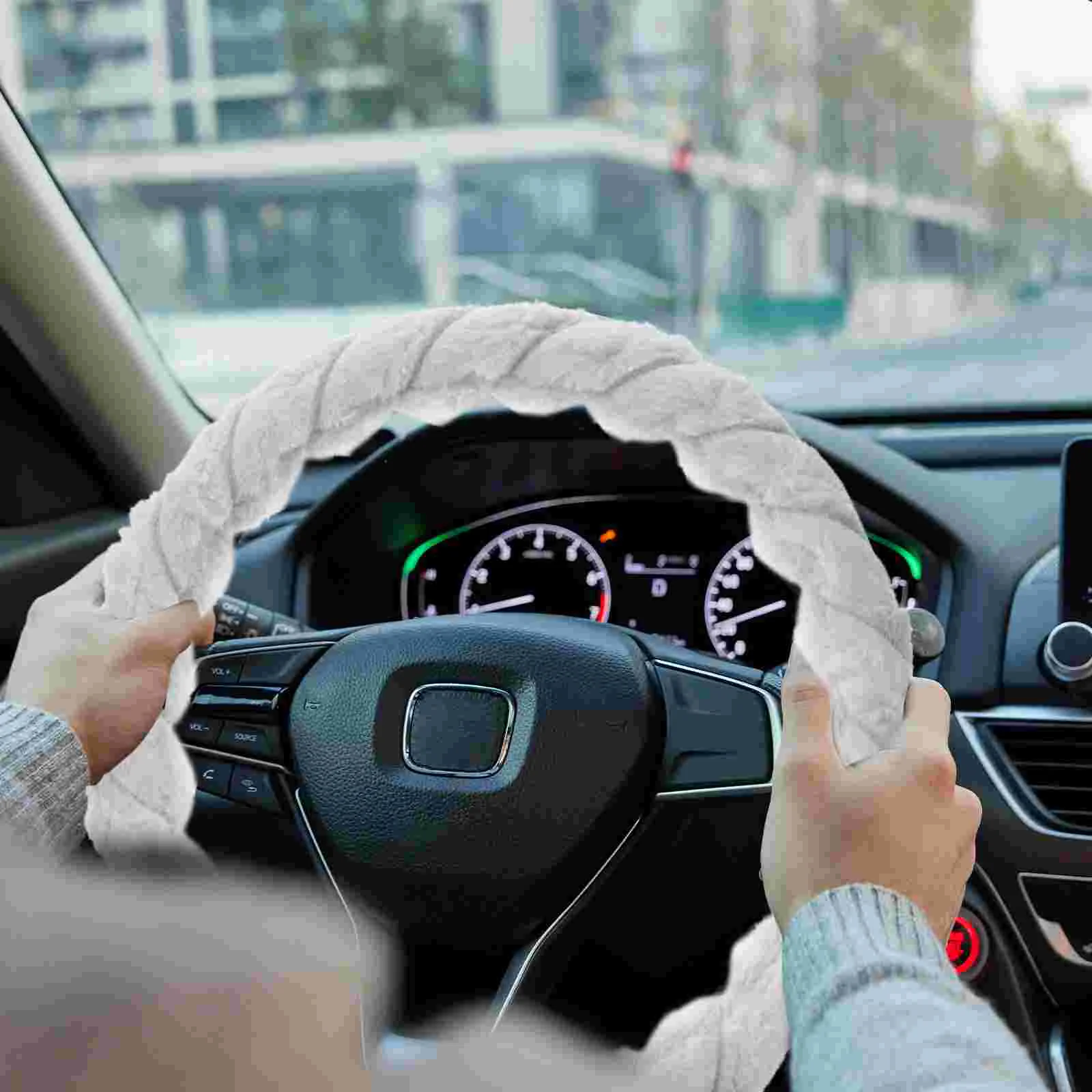 

Car Accessories Interior Plush Steering Wheel Cover Volantes Para De Mujer Fuzzy