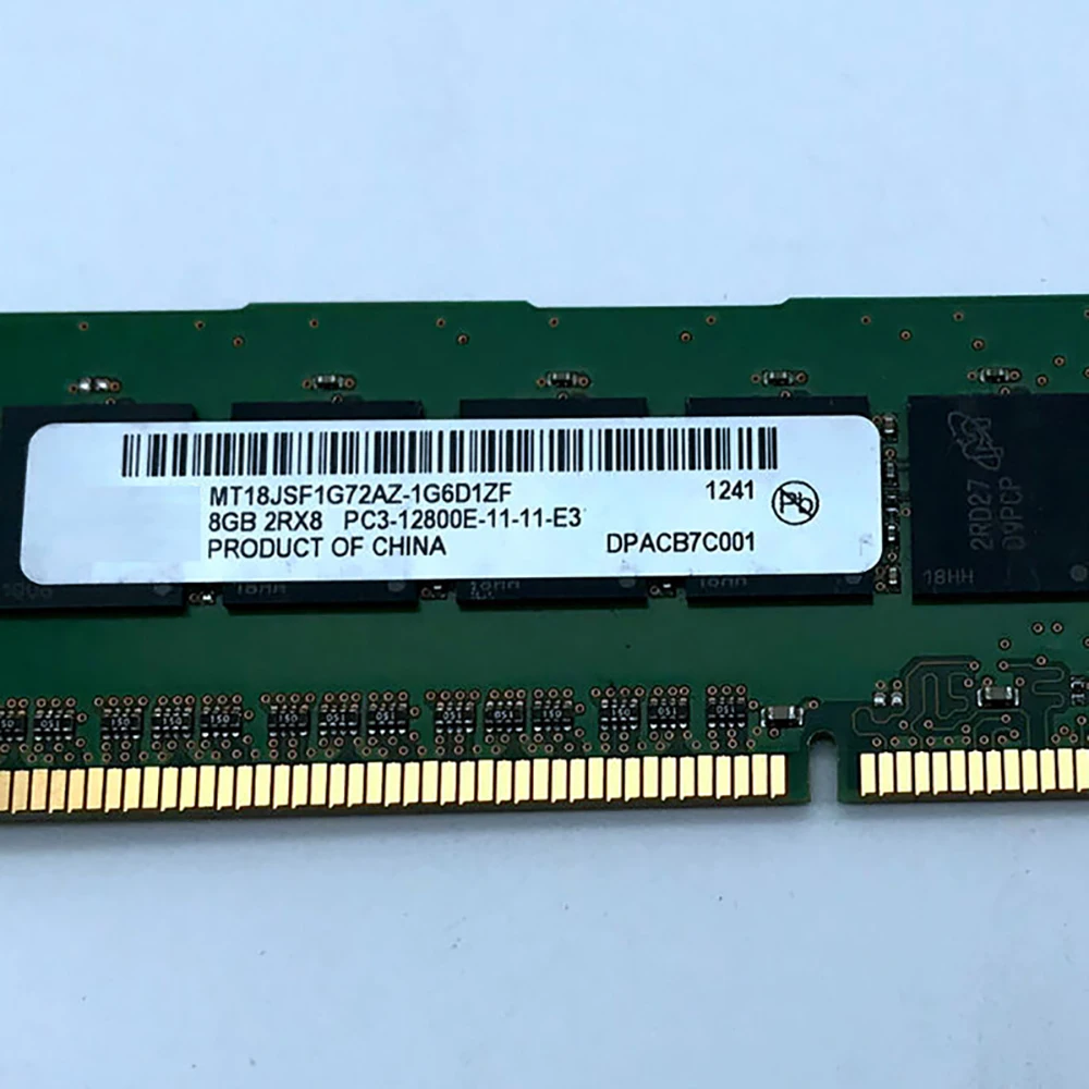 

1 PCS For IBM RAM 00D4959 00D4961 47J0181 PC3-12800E 8GB DDR3 1600 Server Memory High Quality Fast Ship