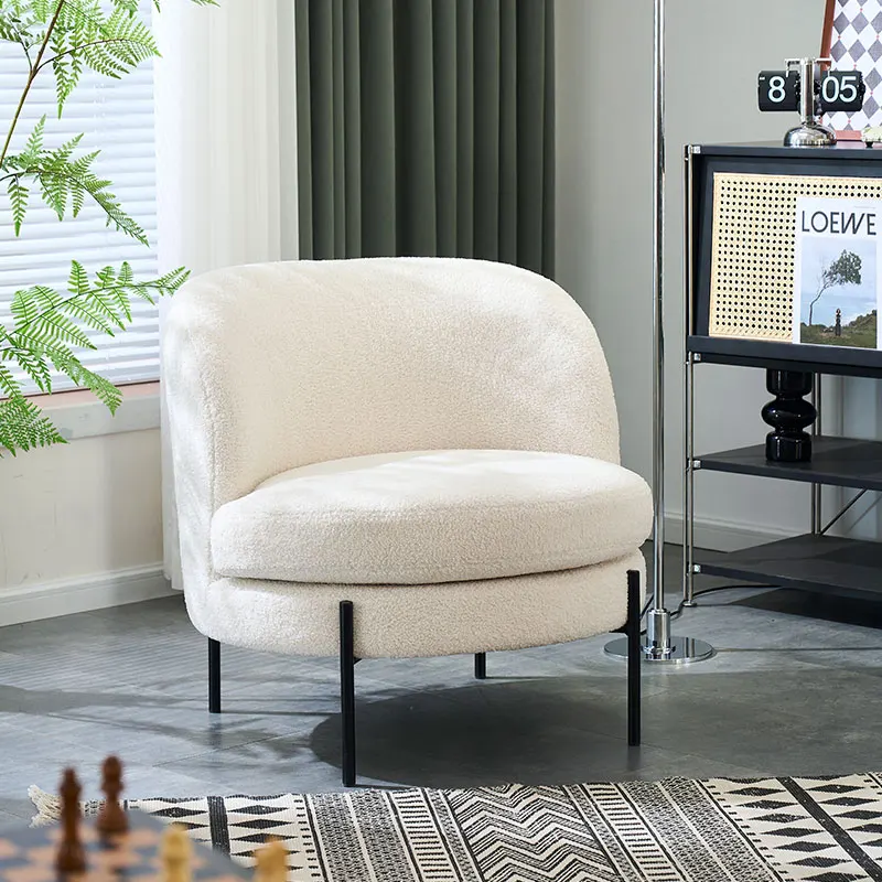 

Velvet Living Room Chairs White Designer Individual Nordic Living Room Armchair Balcony Sedie Cucina Home Furniture MQ50KT