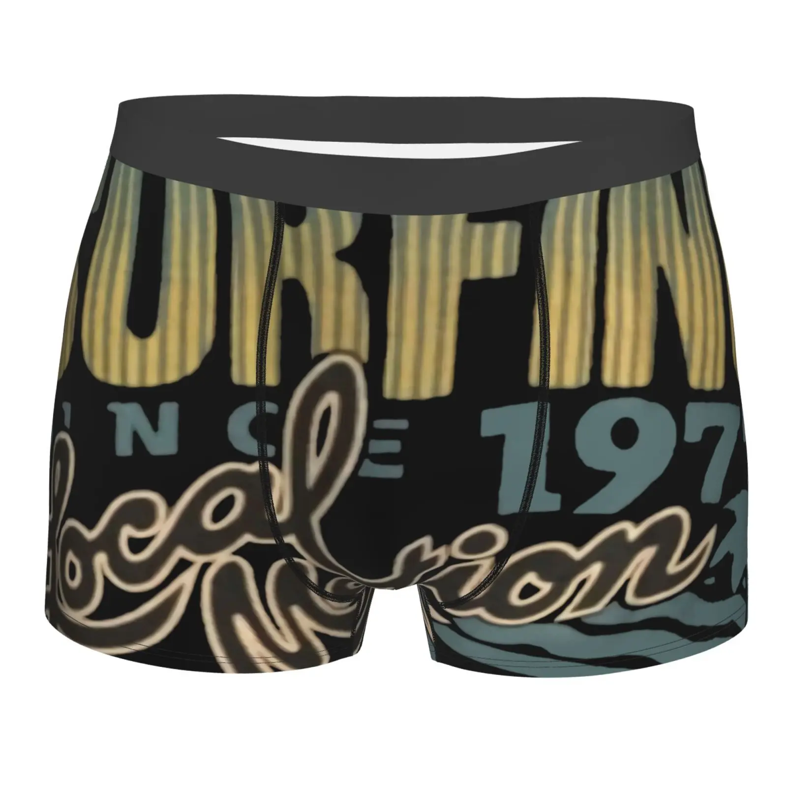 

Мужские и женские трусы-боксеры Vtglocal, зеленое сексуальное нижнее белье для серфинга с 1977 года