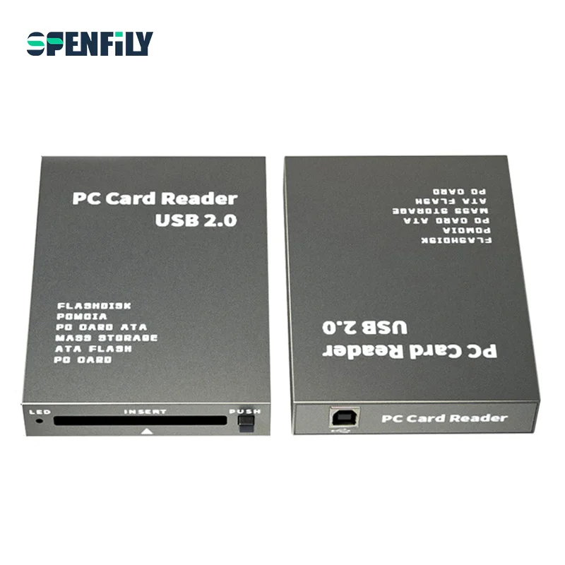 Металлическое устройство чтения карт USB к PCMCIA — ATA для 68-контактов ПК