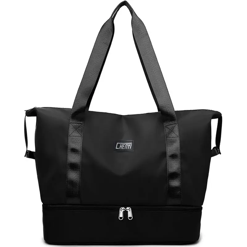 

Fashionable Travel Gym Overnight Duffel Tote Bags, Women Weekender Shoulder Bag with Wet-Dry Separation Carry On for Vacation Ad
