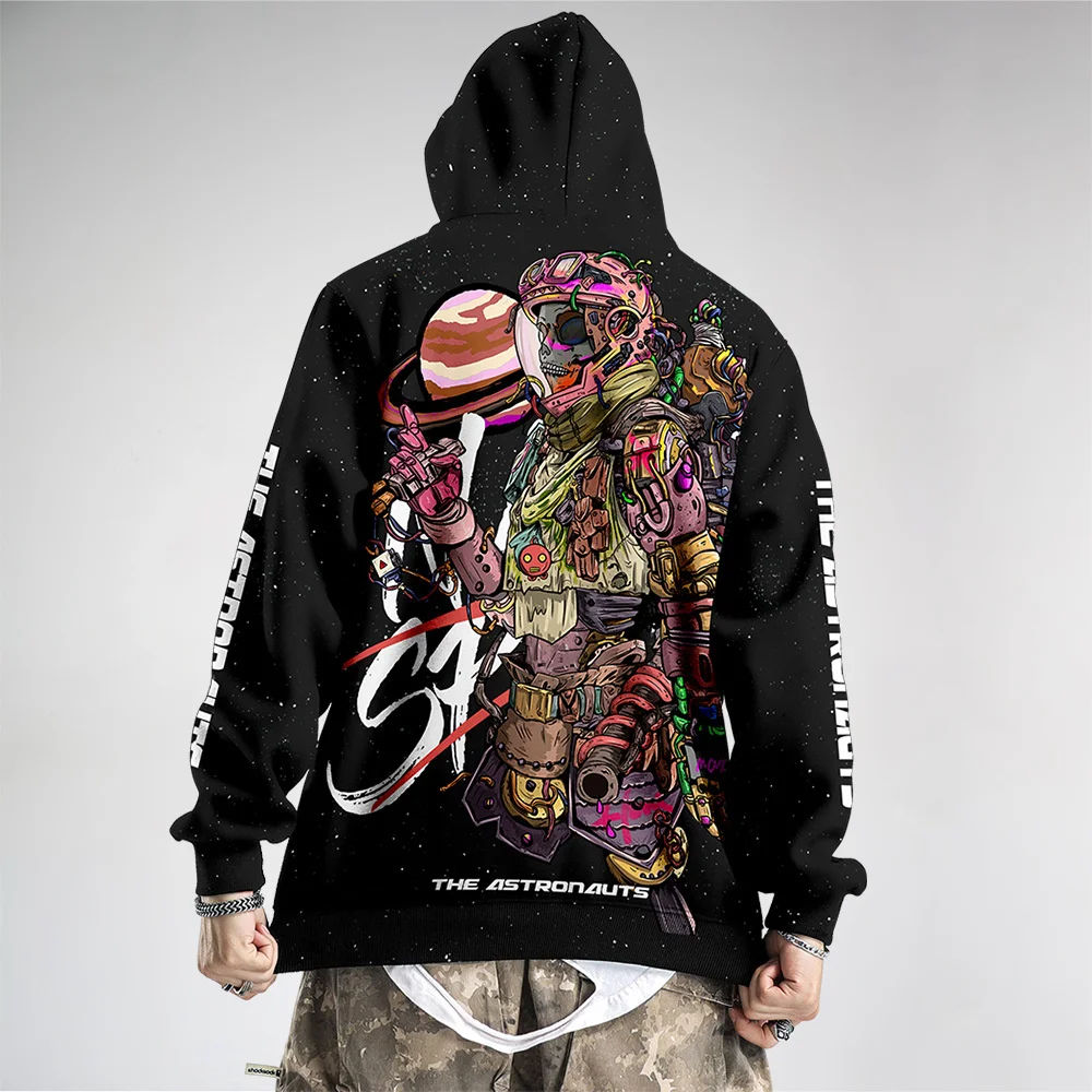

Men's oodies arajuku Astronaut Printed oodie Male Streetwear Fasion Casual Sweatsirt Tops