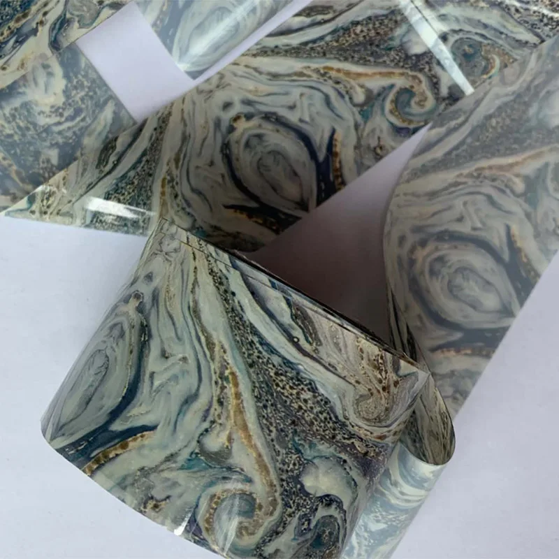 10 Rolls Nail Art Transfer Foil Stickers Decoration Marble Design AB Paper Wraps |