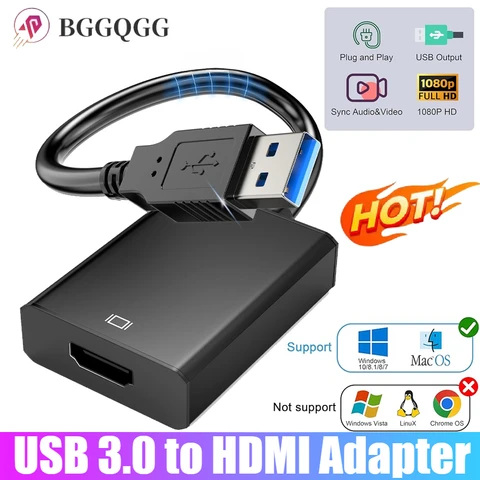 USB 3.0 to HDMI Адаптер BGGQGG 1080P