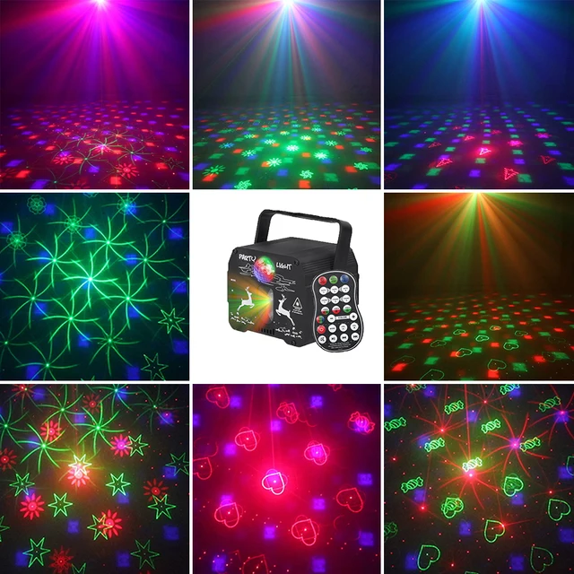 ALIEN RGB Mini DJ Disco Laser Light Projector USB Rechargeable LED UV Sound Strobe Stage Effect Wedding Xmas Holiday Party Lamp 6