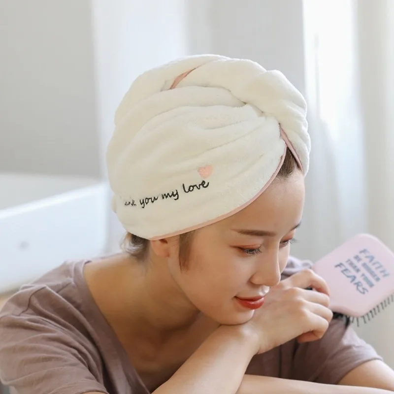 

Super Absorbent Cap Hair Fast Drying Salon Towel Hat Microfibre Quick Dry Turban for Quick-drying Bath Shower Pool Wrap