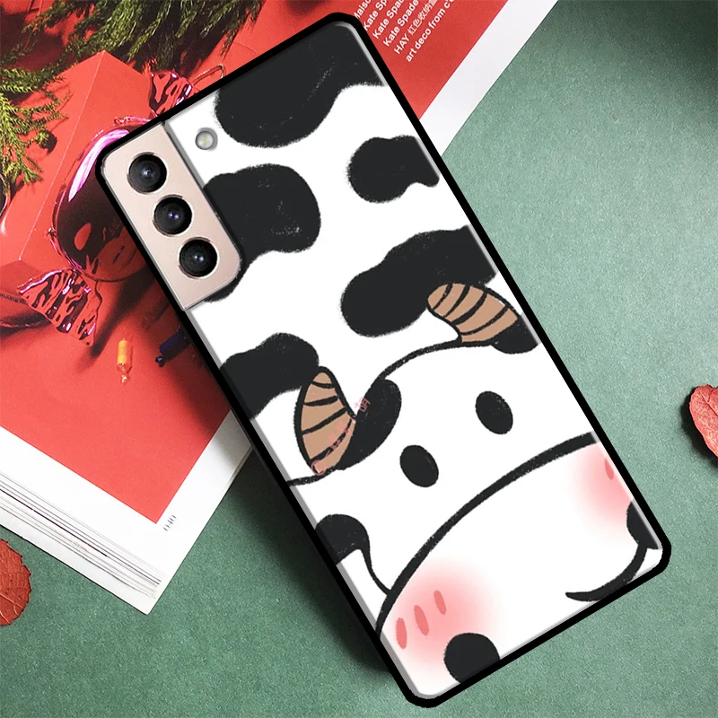 Чехол для телефона с принтом молочной коровьей кожи Samsung Galaxy S24 S25 Ultra S9 S10 S20 FE S21 S22