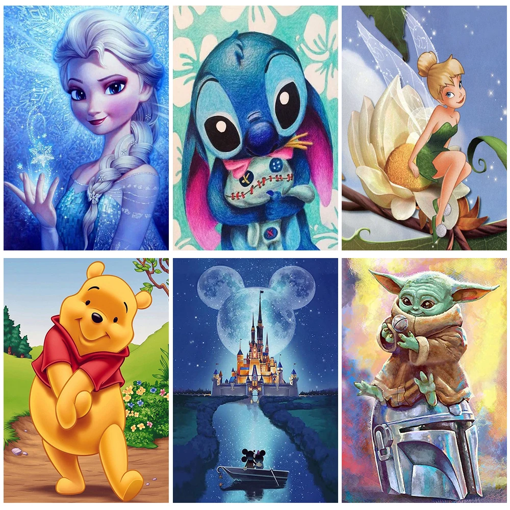 

Алмазная 5D картина с персонажами из мультфильмов Disney, животные Винни-Пух, стразы, алмазная вышивка, украшение для дома, подарок