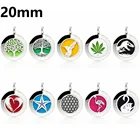 20 мм 316L ароматерапия из нержавеющей стали Locket Essential Oil парфюмерный диффузор ожерелье бесплатно 10 подушек