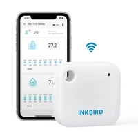 inkbird pocket sized 2 4ghz wifi temperature humidity sensor indoor thermometer hygrometer 2 in 1 sensor with temperature alarms
